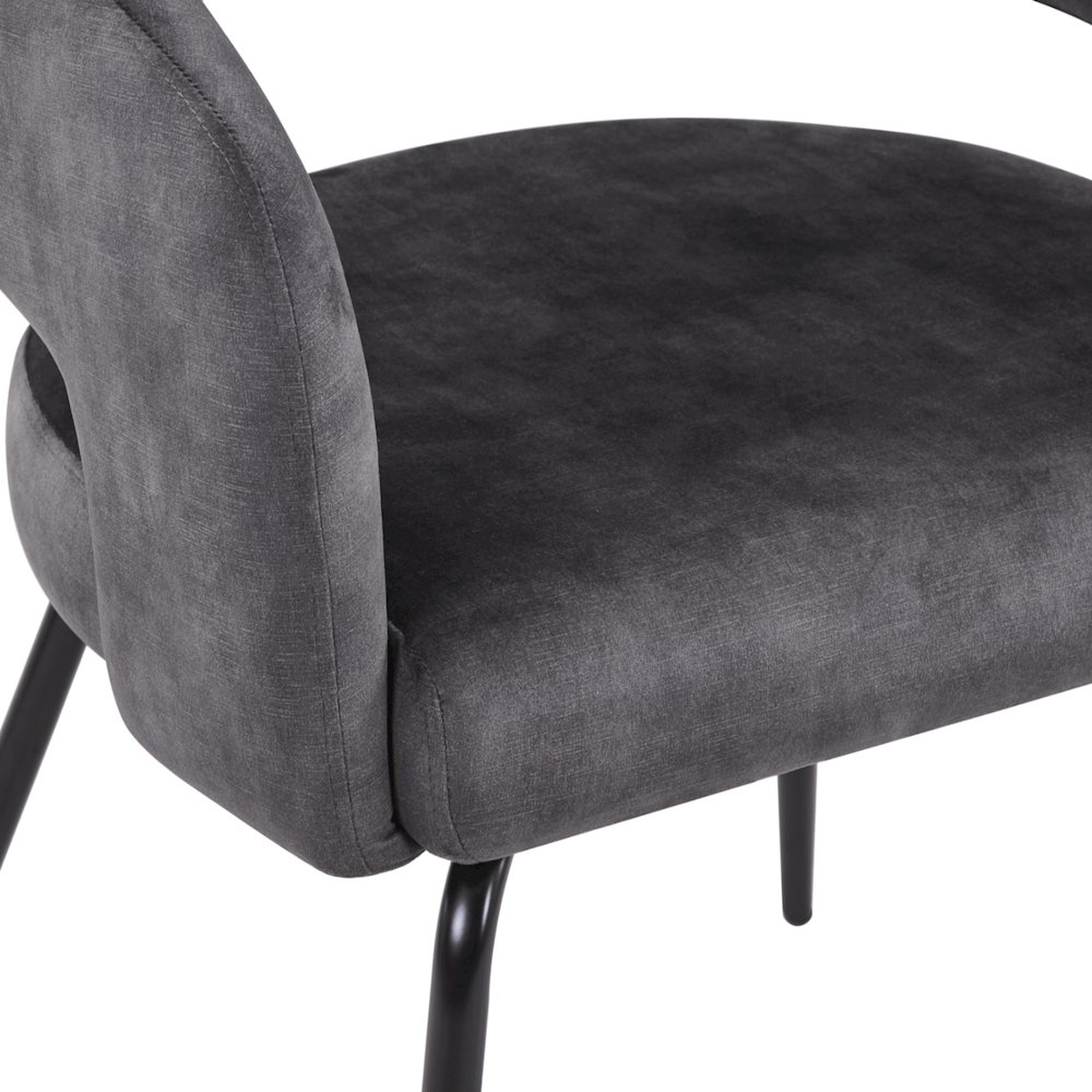 Gavin Series Modern Chair Black Frame in Charcoal Set of 4. Picture 6