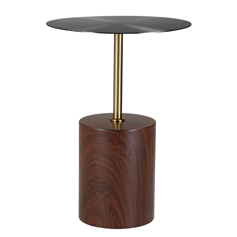 Malta Collection Modern End Table In Brown. Picture 2