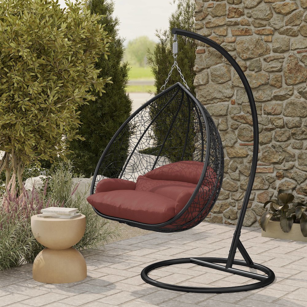Recluse Collection Modern Outdoor Swing Chair. Picture 9