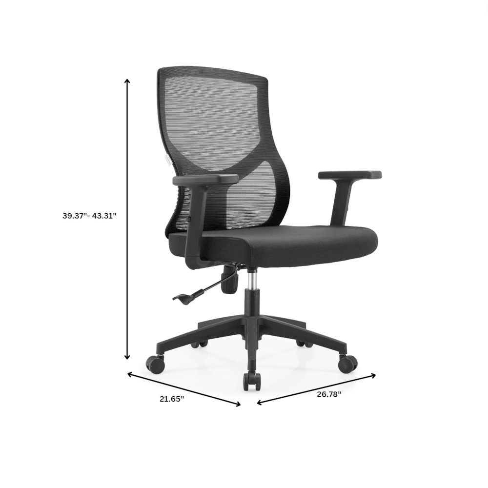 Office Glen Series Office Task Chair In Black. Picture 14