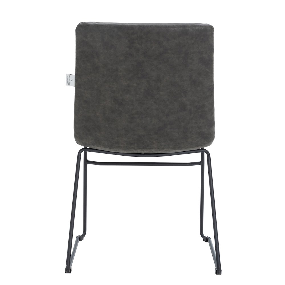 Zylar Series Office Guest Chair in Charcoal Leather. Picture 6