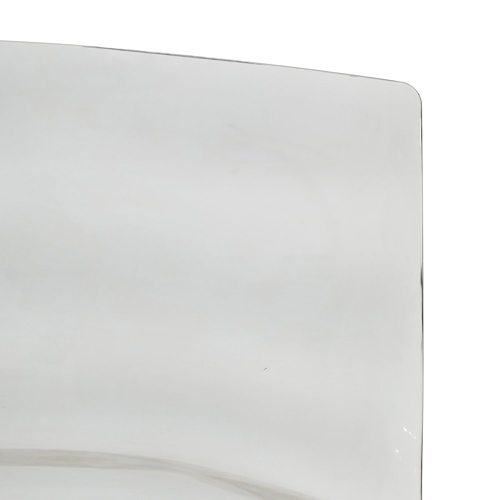 Astor Water Ripple Design Dining Chair in White Base Trans Black Seat. Picture 13