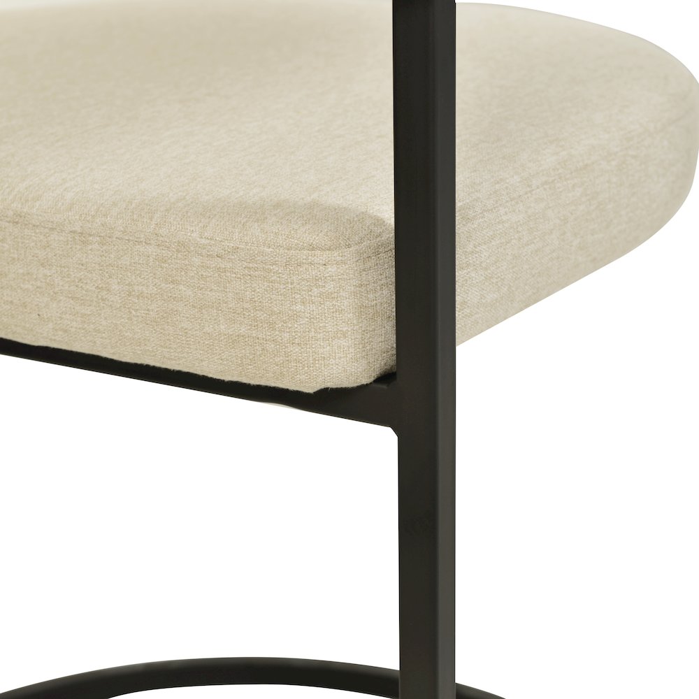 Aero Collection Modern Dining Chair in Oatmeal Set of 2. Picture 12