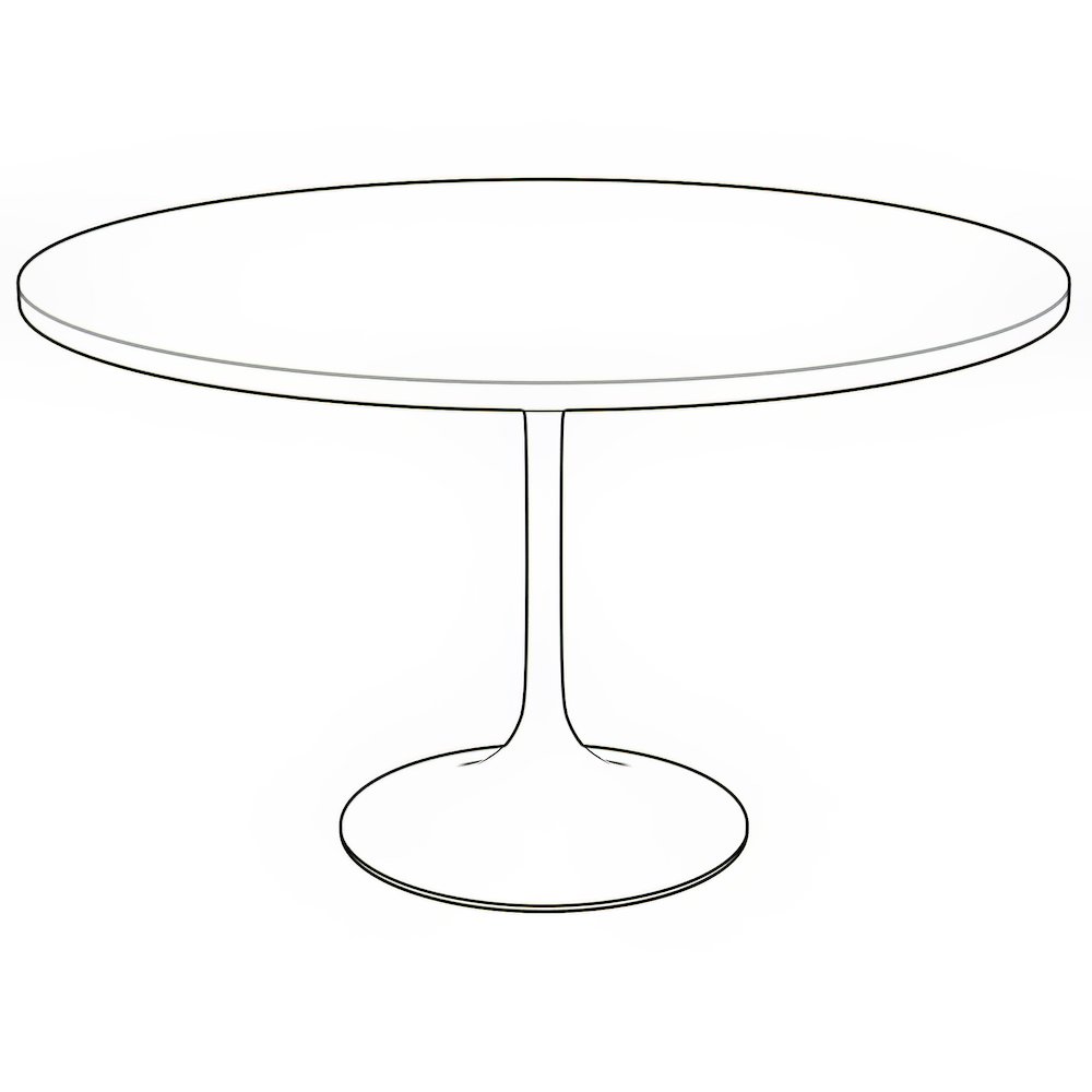 Verve Collection 48" Round Dining Table. Picture 11