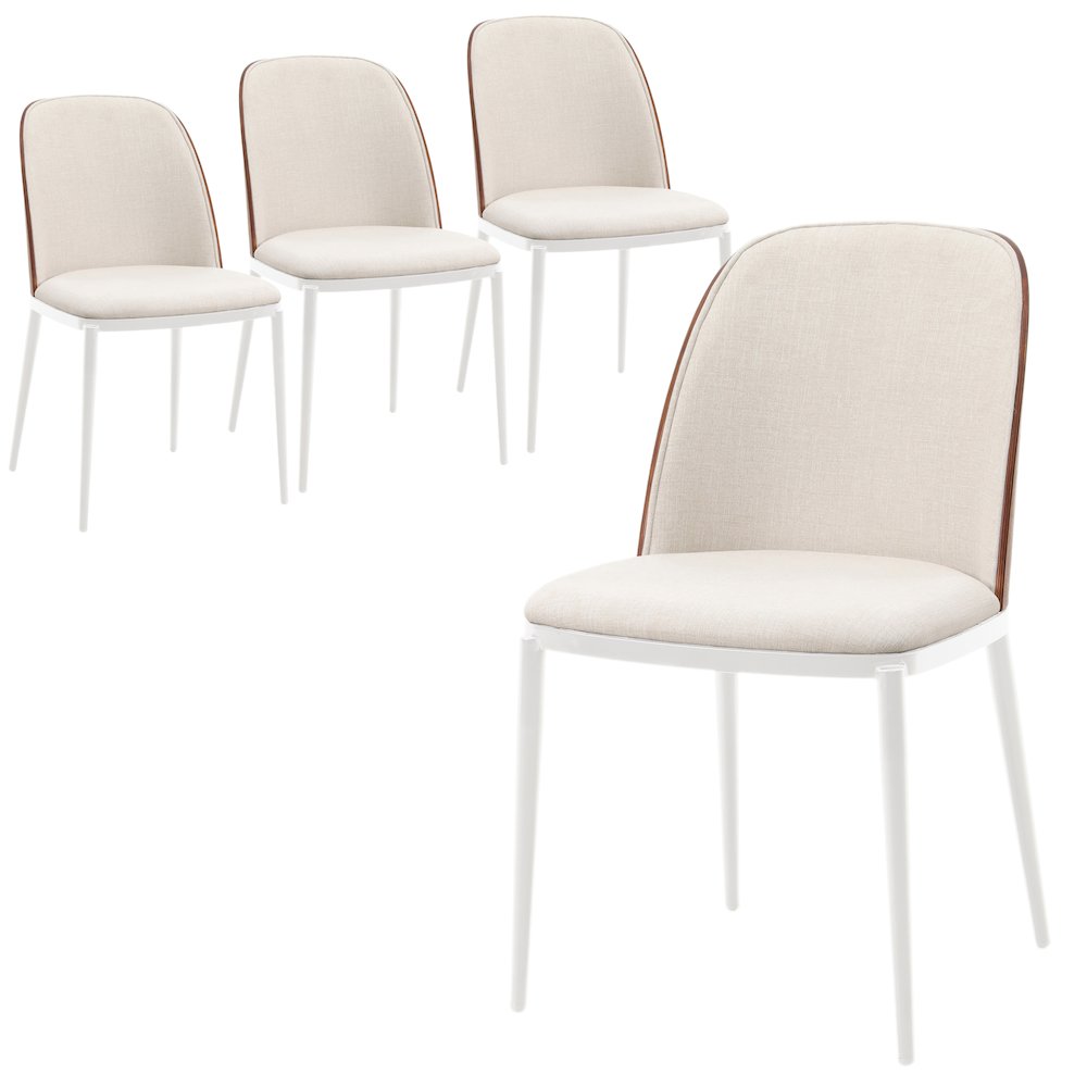 Tule Mid-Century Modern Dining Side Chair Set of 4. Picture 2