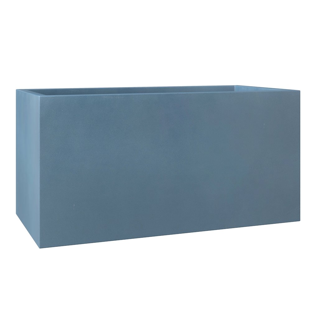 Bloom Series Poly Stone Planter 9" , 19.7" Long In Aged Concrete. Picture 7