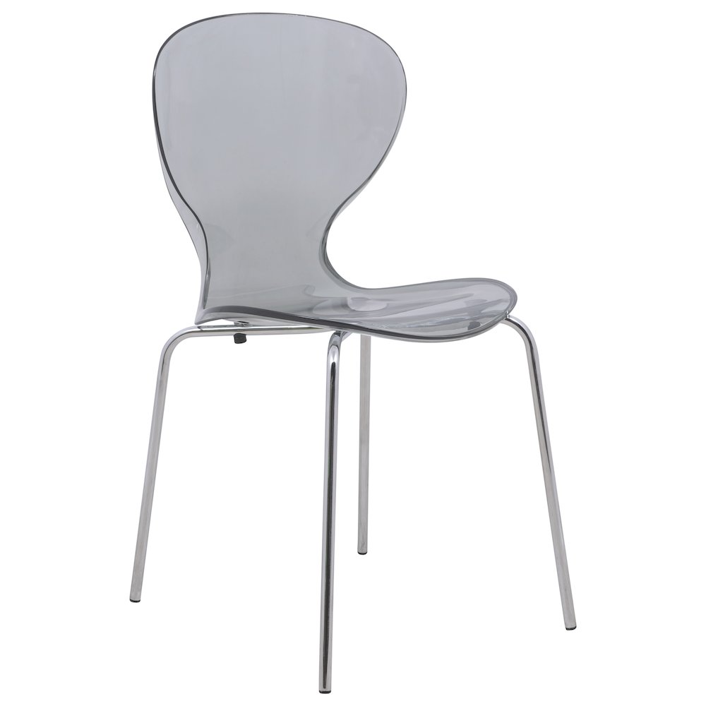 Modern Oyster Transparent Side Chair. Picture 2