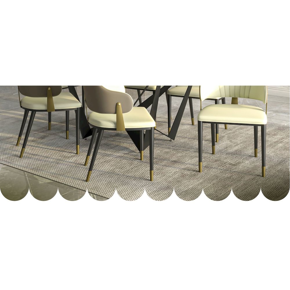 Aria Series Modern Dining Chair in Taupe Set of 4. Picture 19