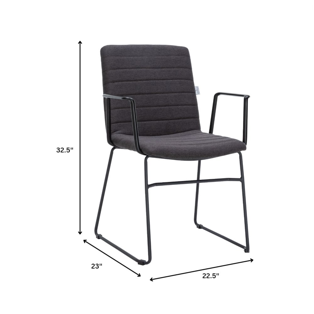Zylar Series Office Guest Arm Chair in Brown Fabric. Picture 1