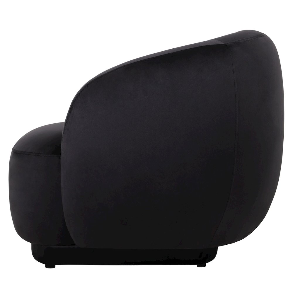 Faze Collection Modern Single Seater Sofa in Black Velvet. Picture 11