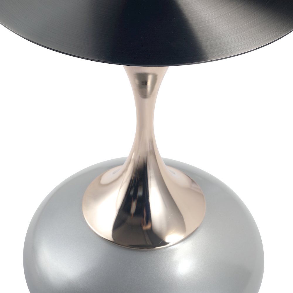 Savoy Collection Modern End Table In Silver. Picture 10