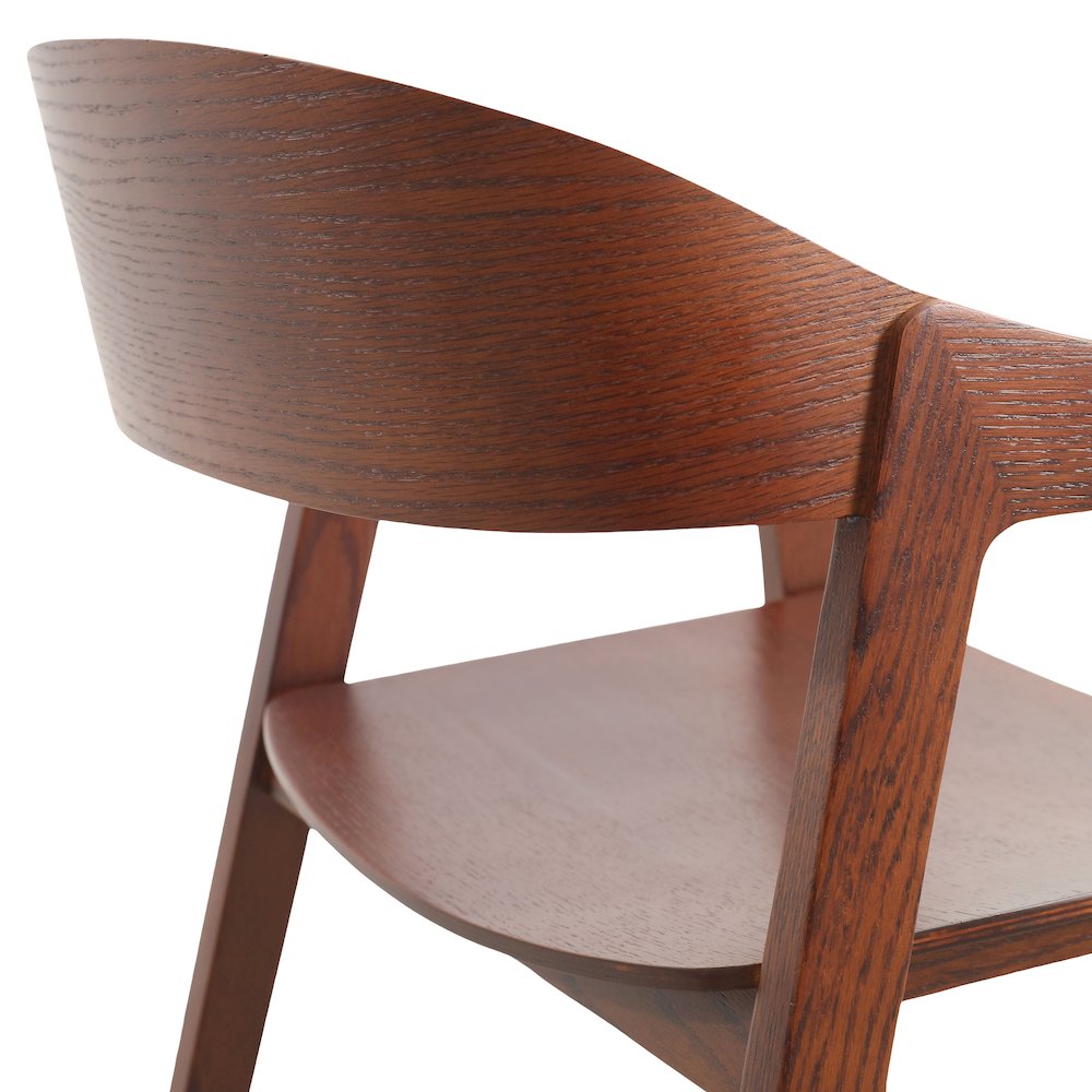 Rivo Collection Elegant Dining Chair in Dark Brown Wood. Picture 14