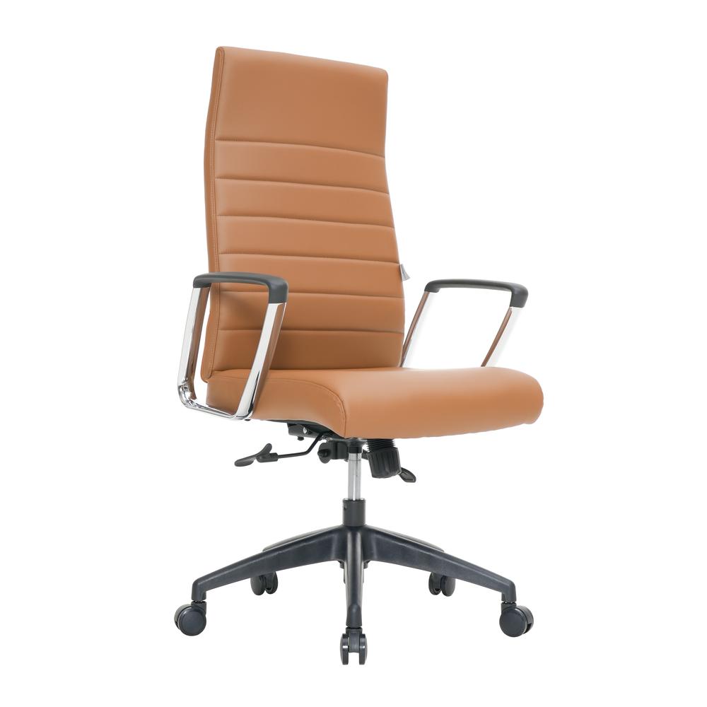 Hilton Modern High-Back Leather Office Chair. Picture 1