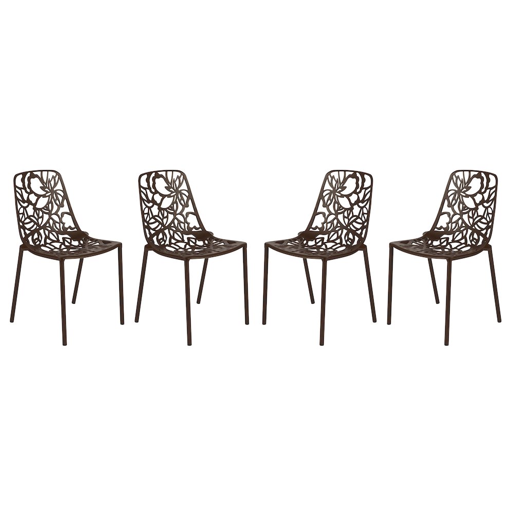 Modern Devon Aluminum Chair, Set of 4. Picture 3