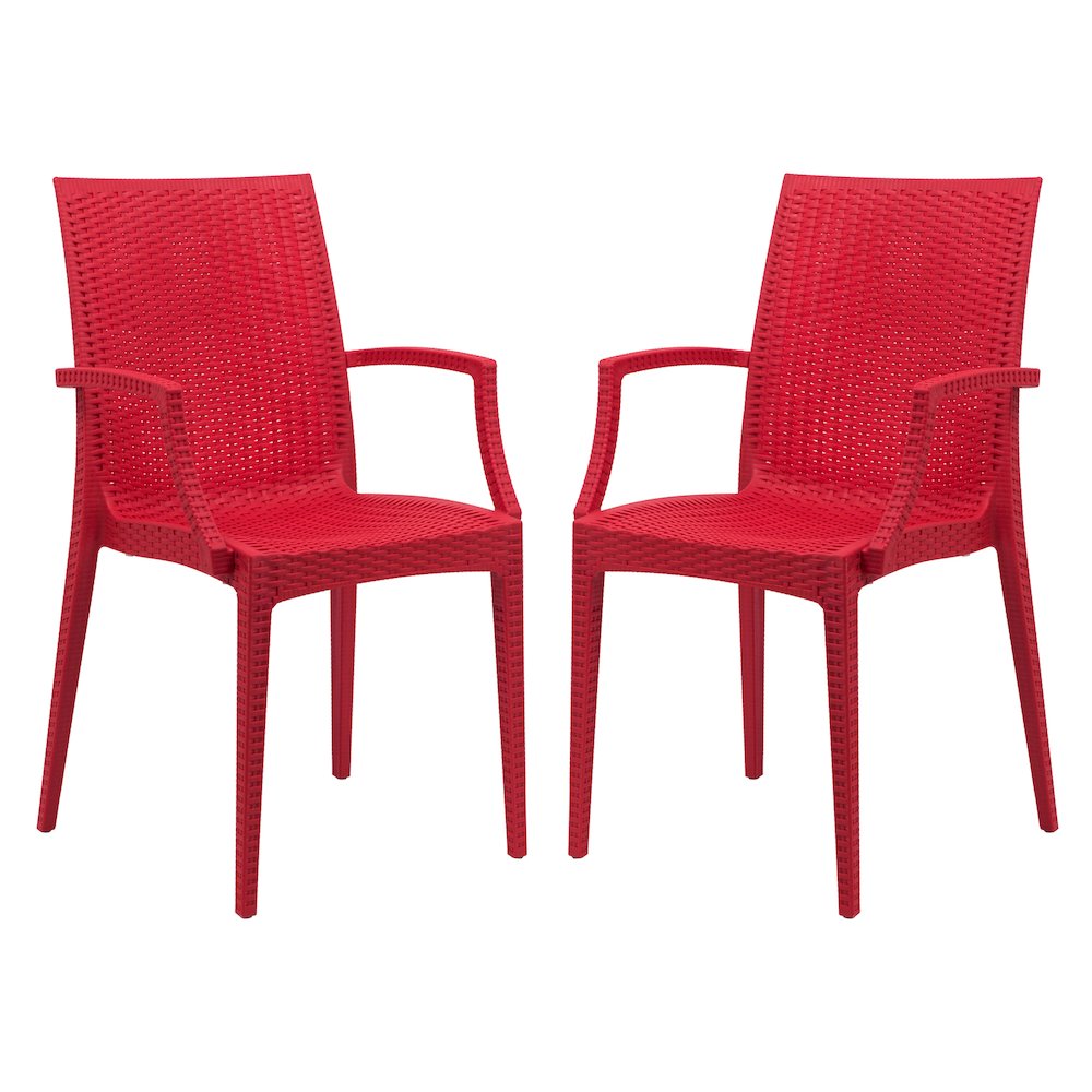 Weave Mace Indoor/Outdoor Chair (With Arms), Set of 2. Picture 1