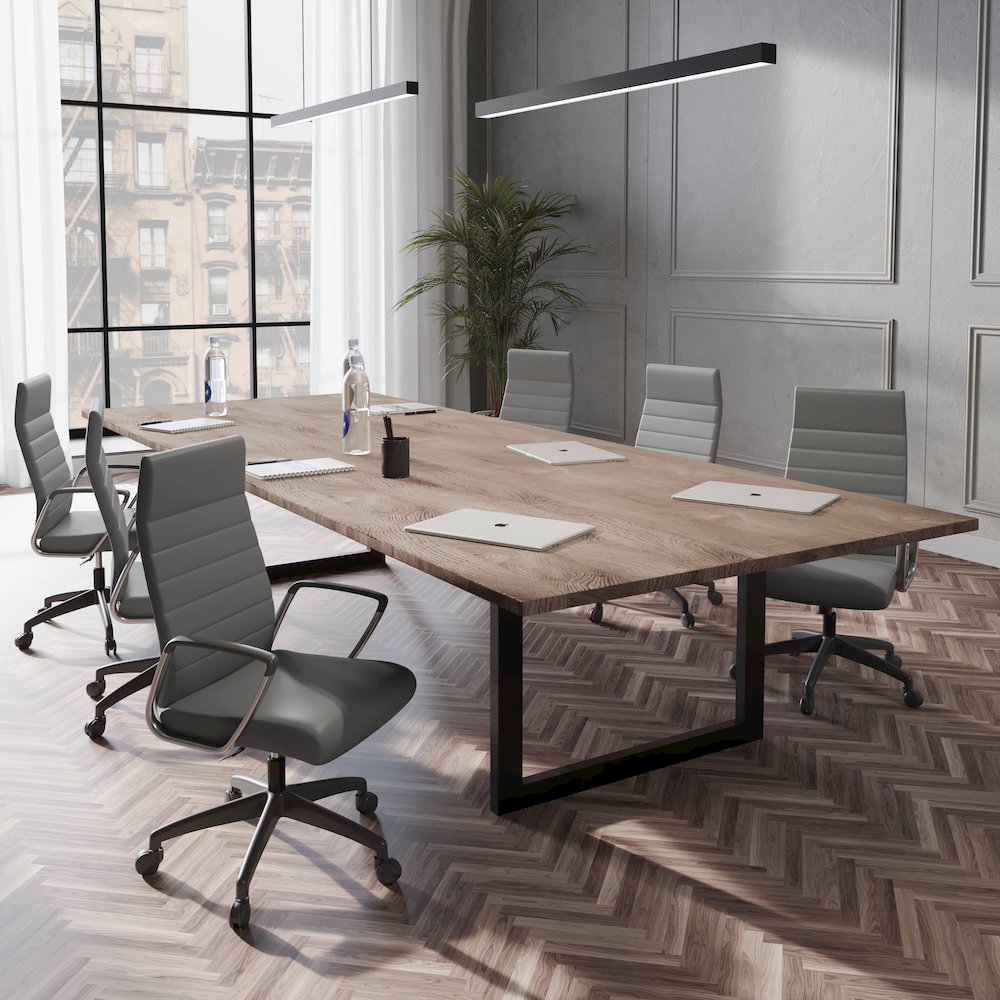 Hilton Modern High-Back Leather Office Chair. Picture 11