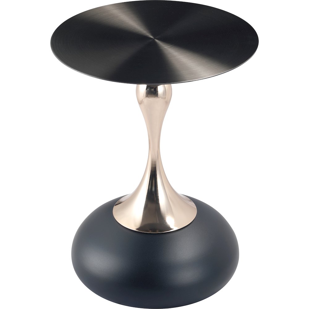 Savoy Collection Modern End Table In Matt Black. Picture 7
