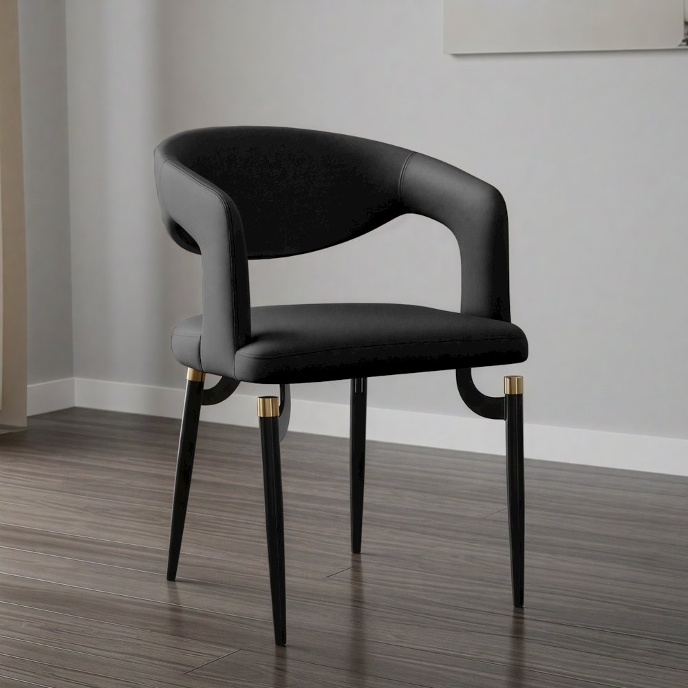 Entice Collection Modern Dining Chair in Charcoal Black. Picture 20