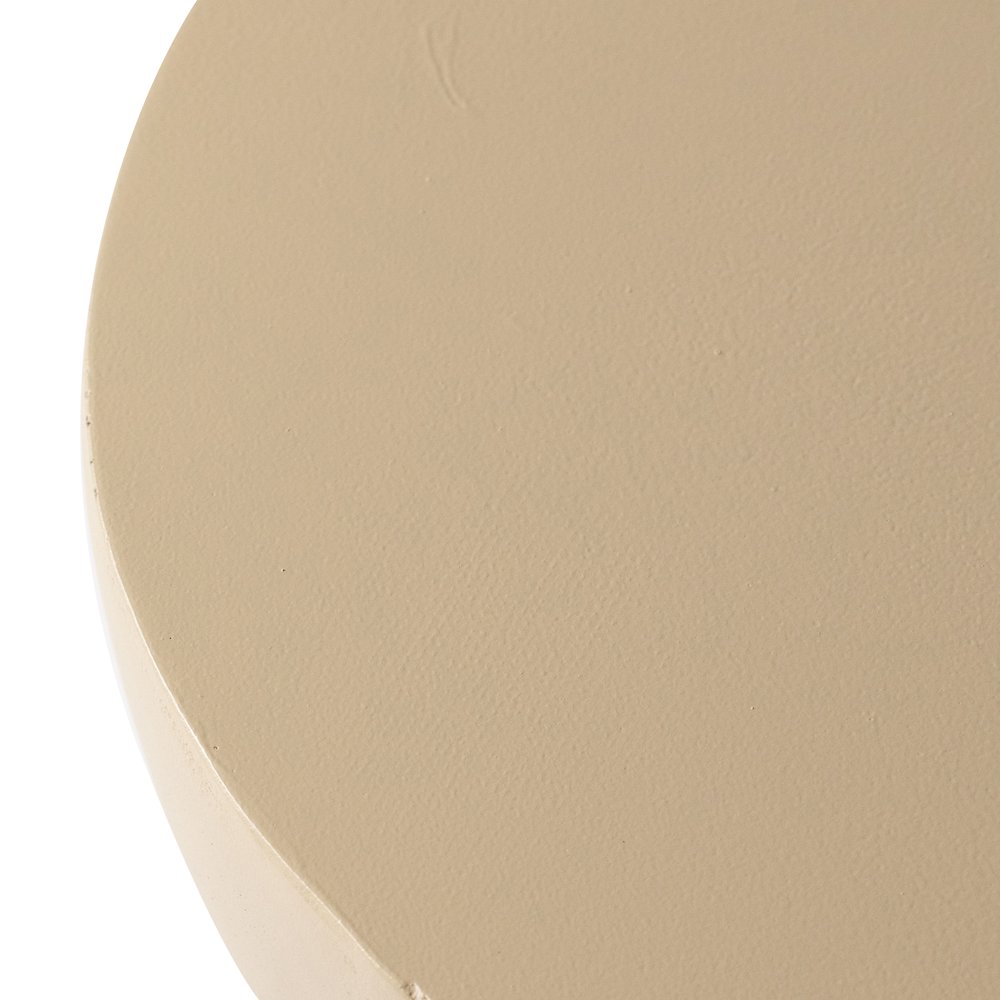 Sage Collection Fiberglass Outdoor Side Table in Beige. Picture 25