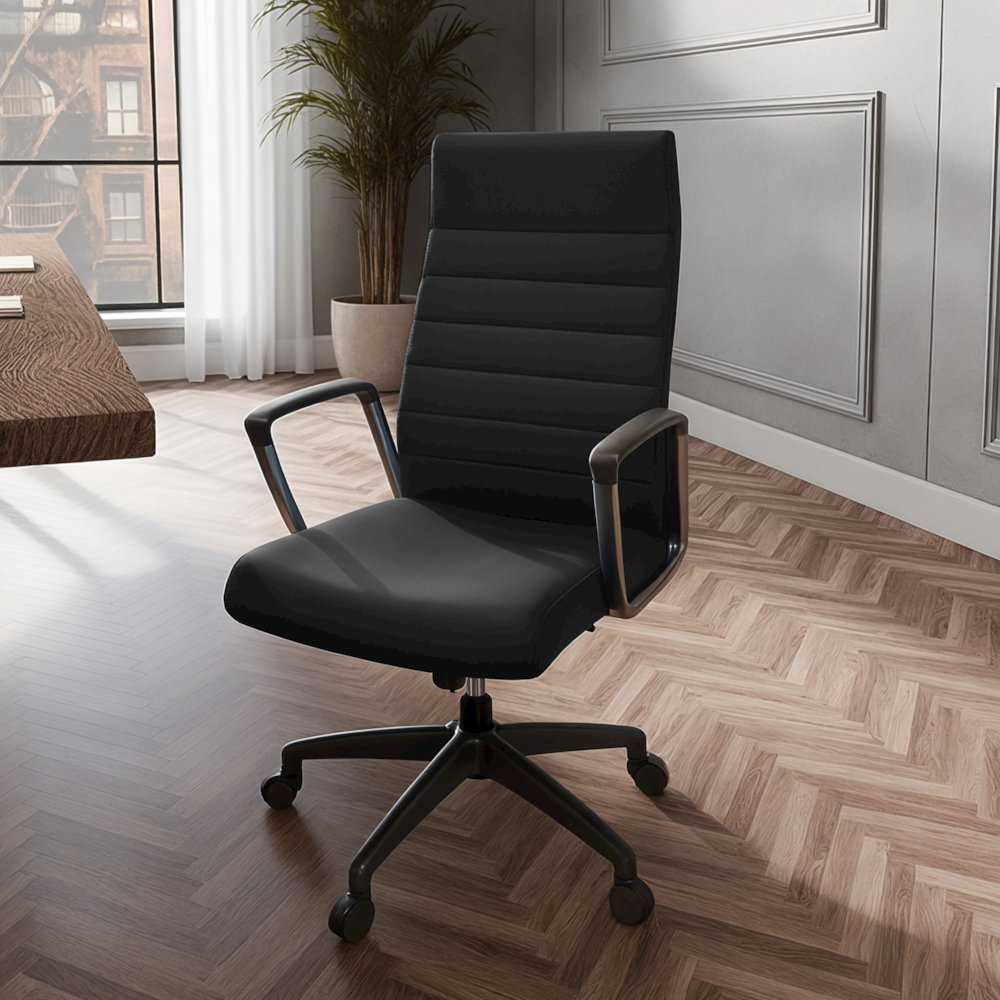 Hilton Modern High-Back Leather Office Chair. Picture 2