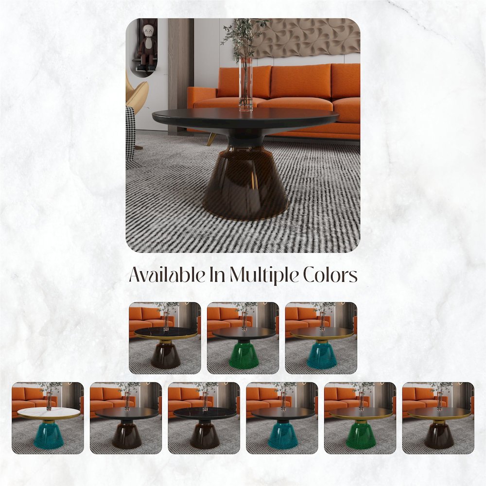 Tully Collection Glass Coffee Table Grey glass, Black Rim with Black GLass Top. Picture 4