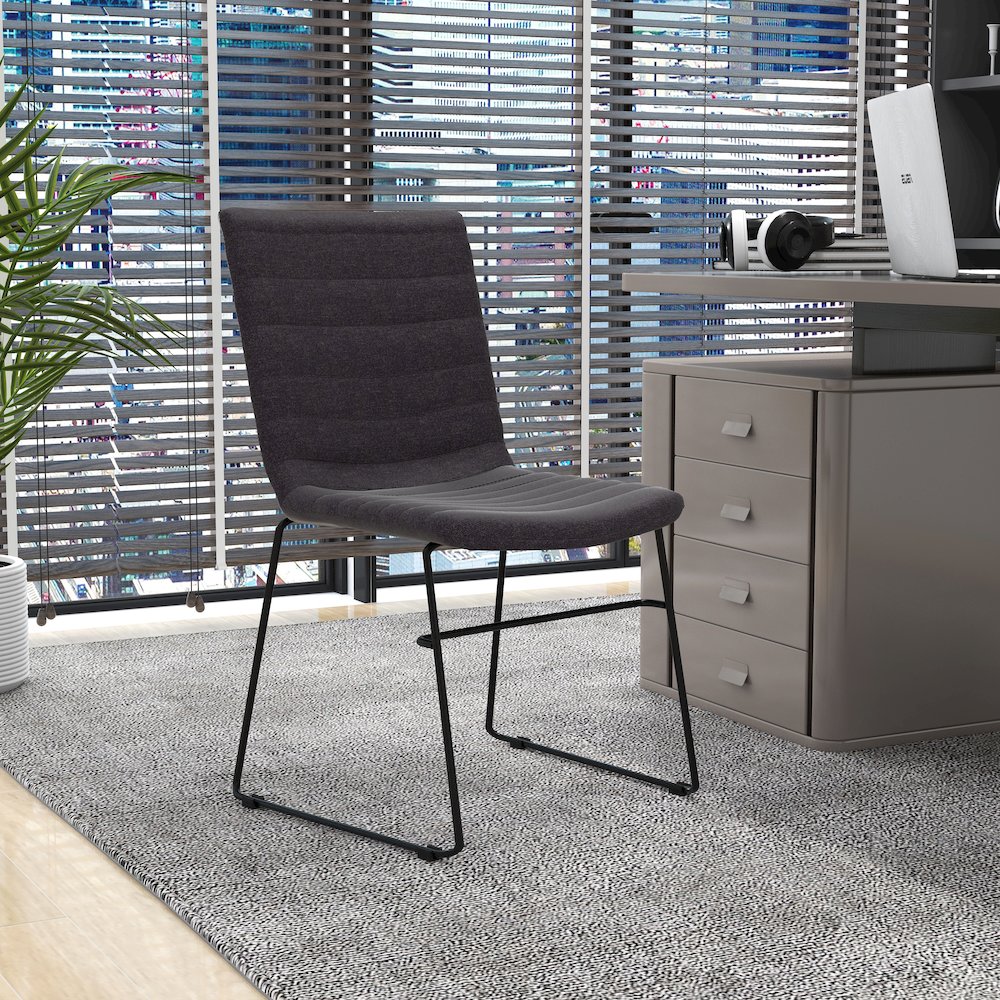 Zylar Series Office Guest Chair in Brown Fabric. Picture 15