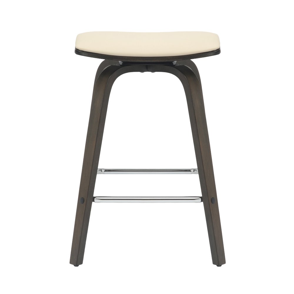 Wooden Counter Stool in Taupe. Picture 4
