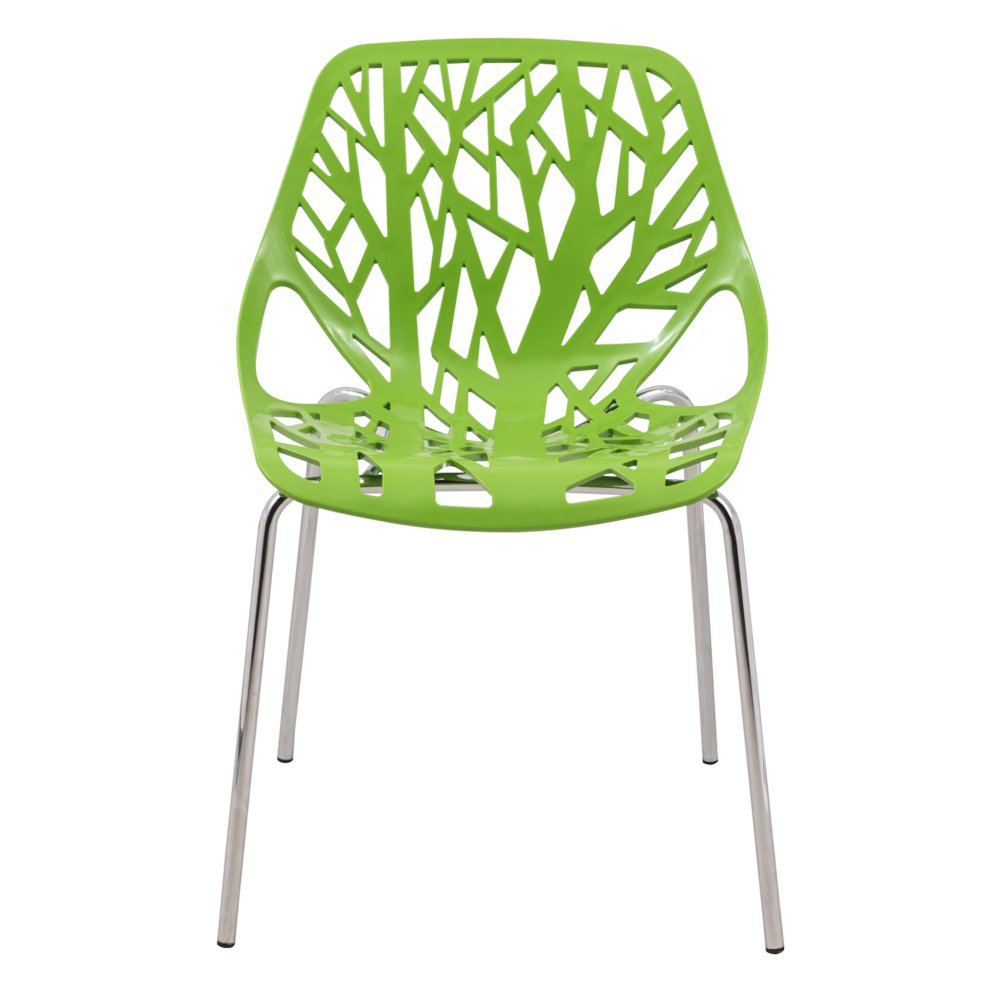 Modern Asbury Dining Chair w/ Chromed Legs. Picture 4