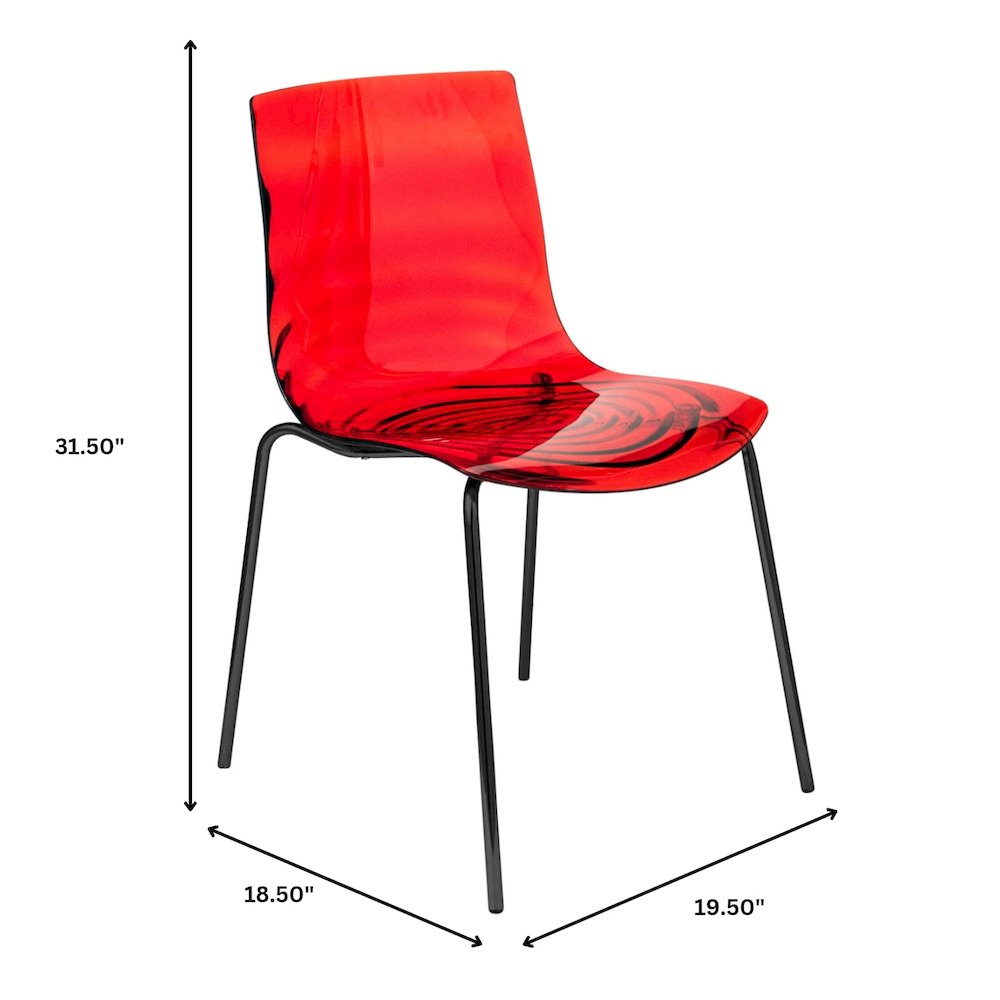 Astor Water Ripple Design Dining Chair. Picture 1