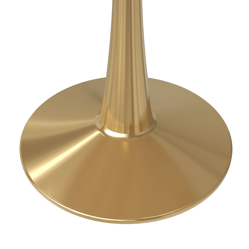 Bristol 40" round dining table Gold base with marbled MDF top. Picture 4