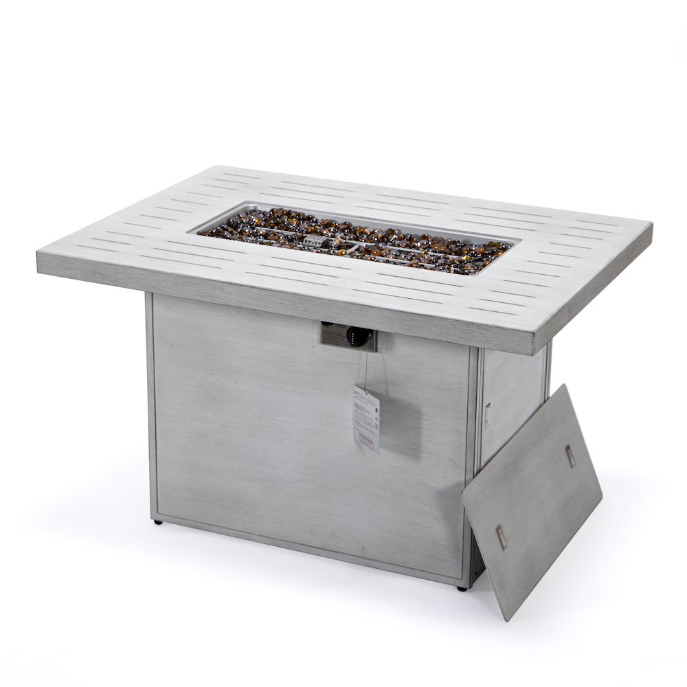Chelsea Patio Modern Aluminum Propane Fire Pit Table. Picture 11