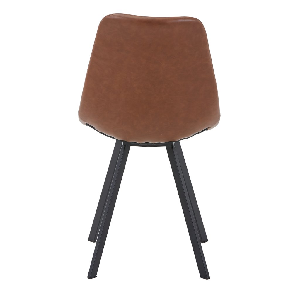 Markley Modern Leather Dining Chair With Metal Legs. Picture 17