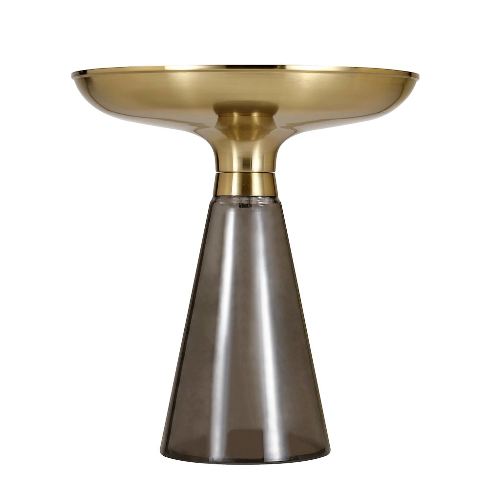 Hyalus Collection Glass Side table in Smoke. Picture 10