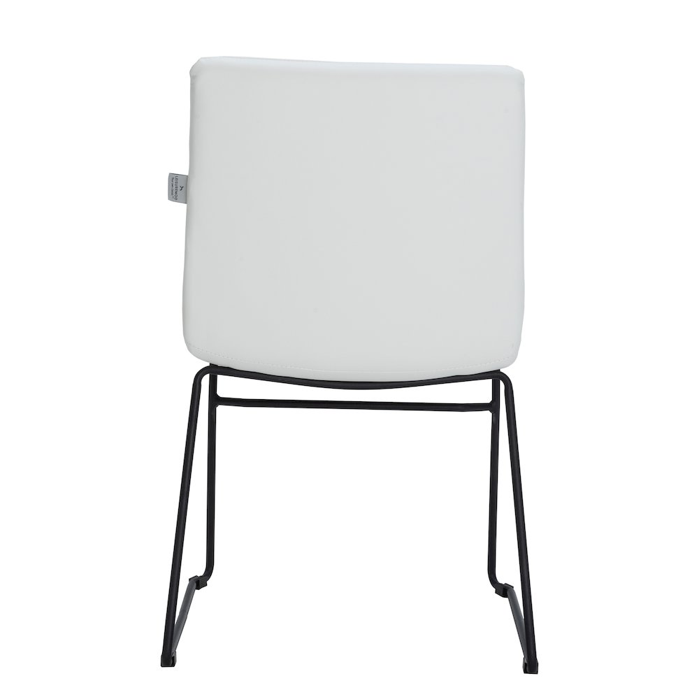 Zylar Series Office Guest Chair in White Leather. Picture 6
