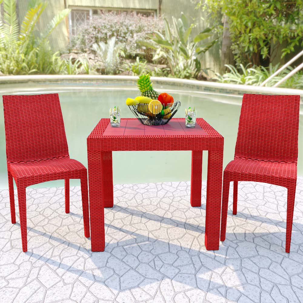 Weave Mace Indoor/Outdoor Dining Chair (Armless), Set of 2. Picture 2