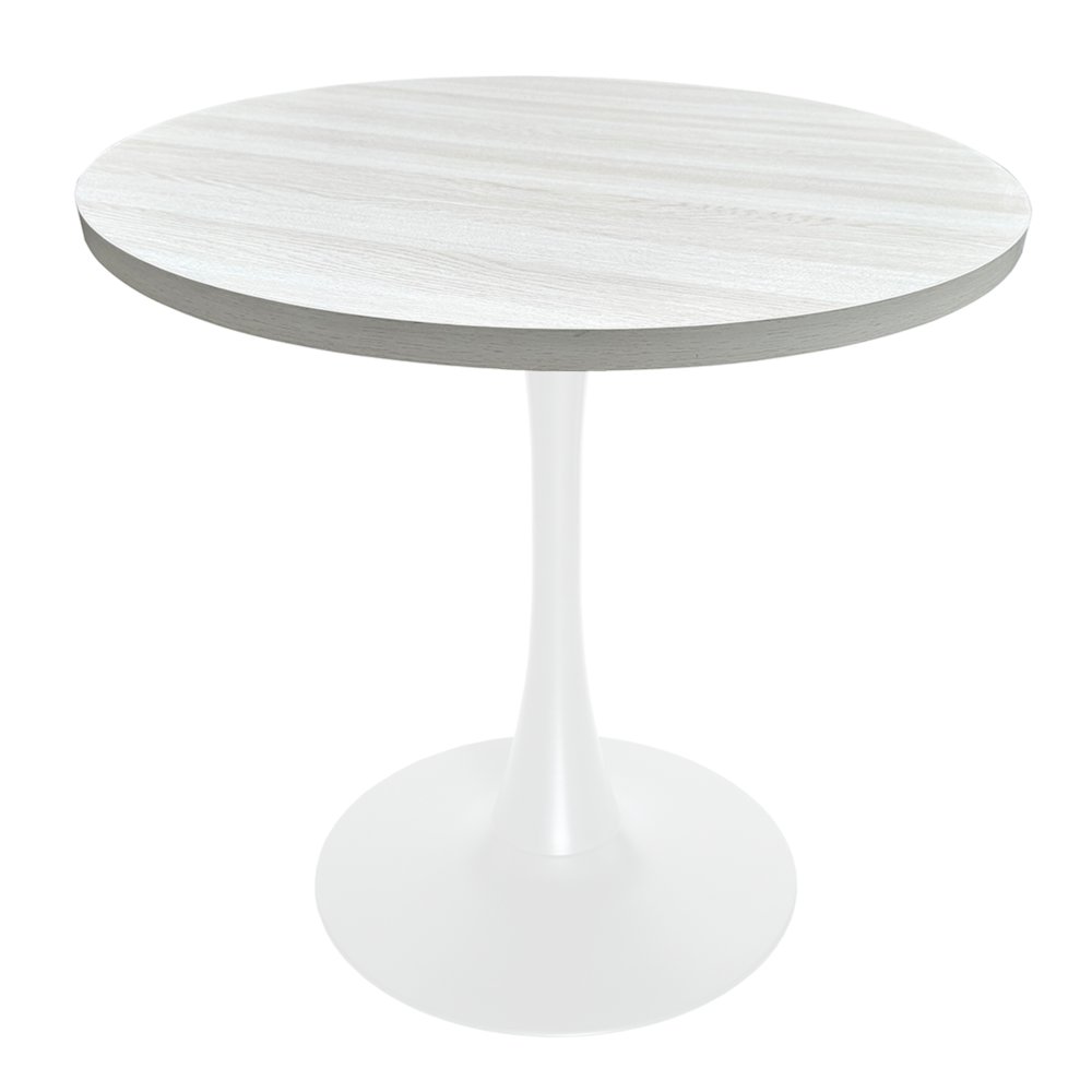 Bristol Dining table, White Base with 36" Round Light Natural MDF top. Picture 2