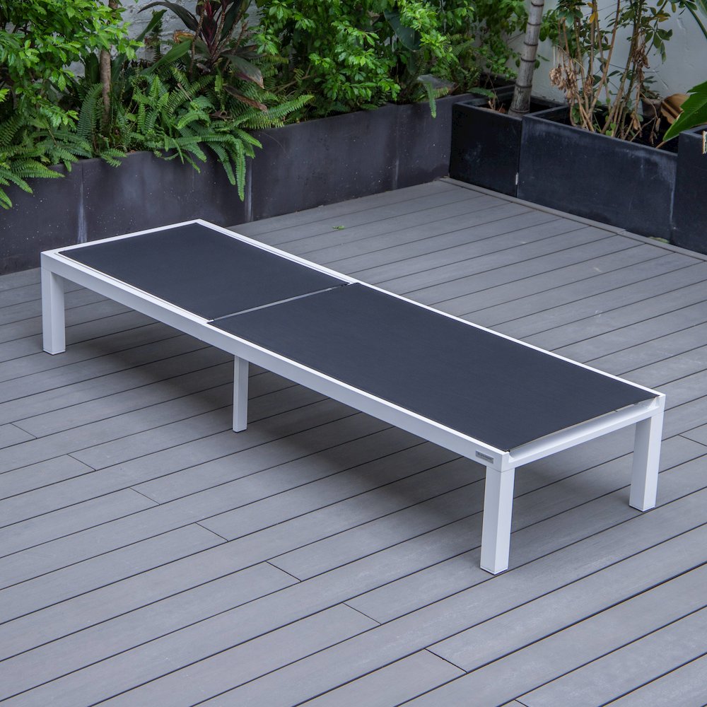Marlin Modern Aluminum Outdoor Patio Chaise Lounge Chair. Picture 15