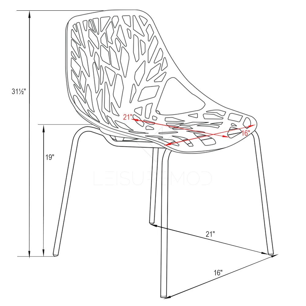 Modern Asbury Dining Chair w/ Chromed Legs. Picture 20