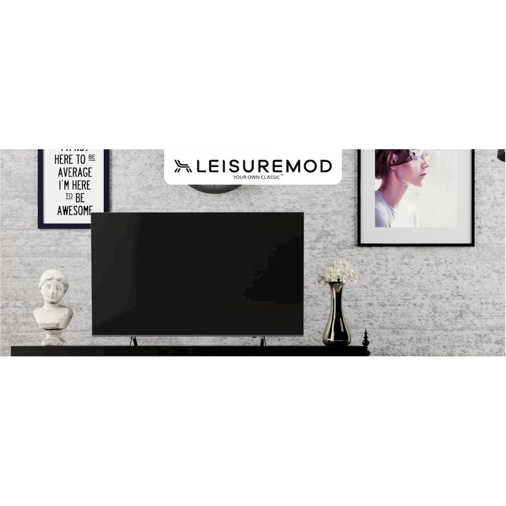 Orford Mid-Century Modern TV Stand in Ebony. Picture 23