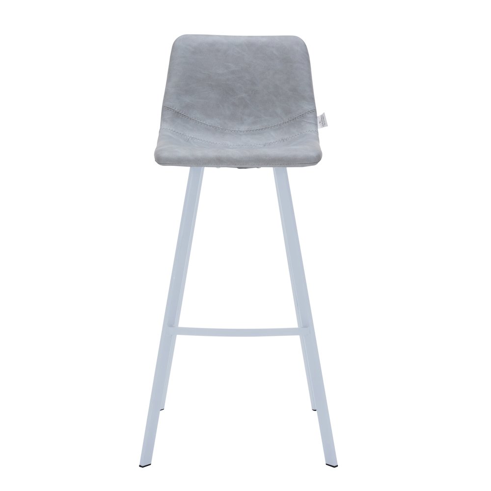 Elland - Bar stool -Light Grey- White Base Set of 2. Picture 2