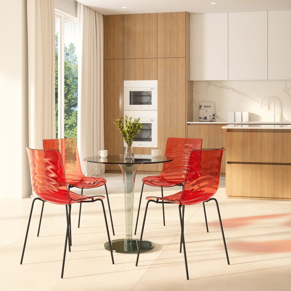 Astor Water Ripple Design Dining Chair. Picture 12