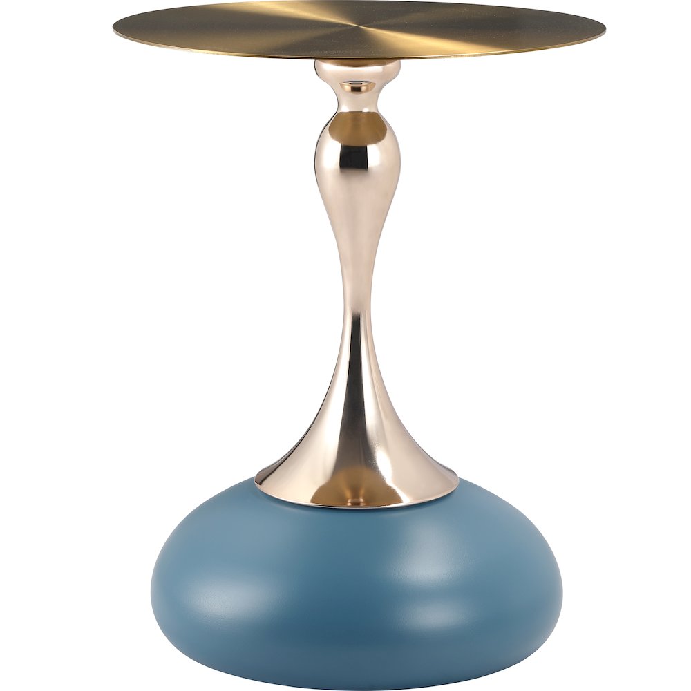 Savoy Collection Modern End Table In Blue. Picture 4