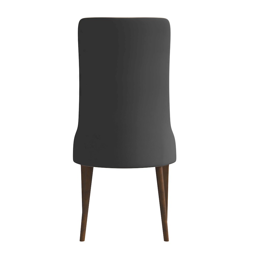 Elm Collection Modern Wooden Dining Chair In Grey. Picture 3