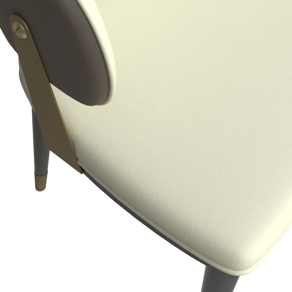 Aria Series Modern Dining Chair in Taupe Set of 4. Picture 1