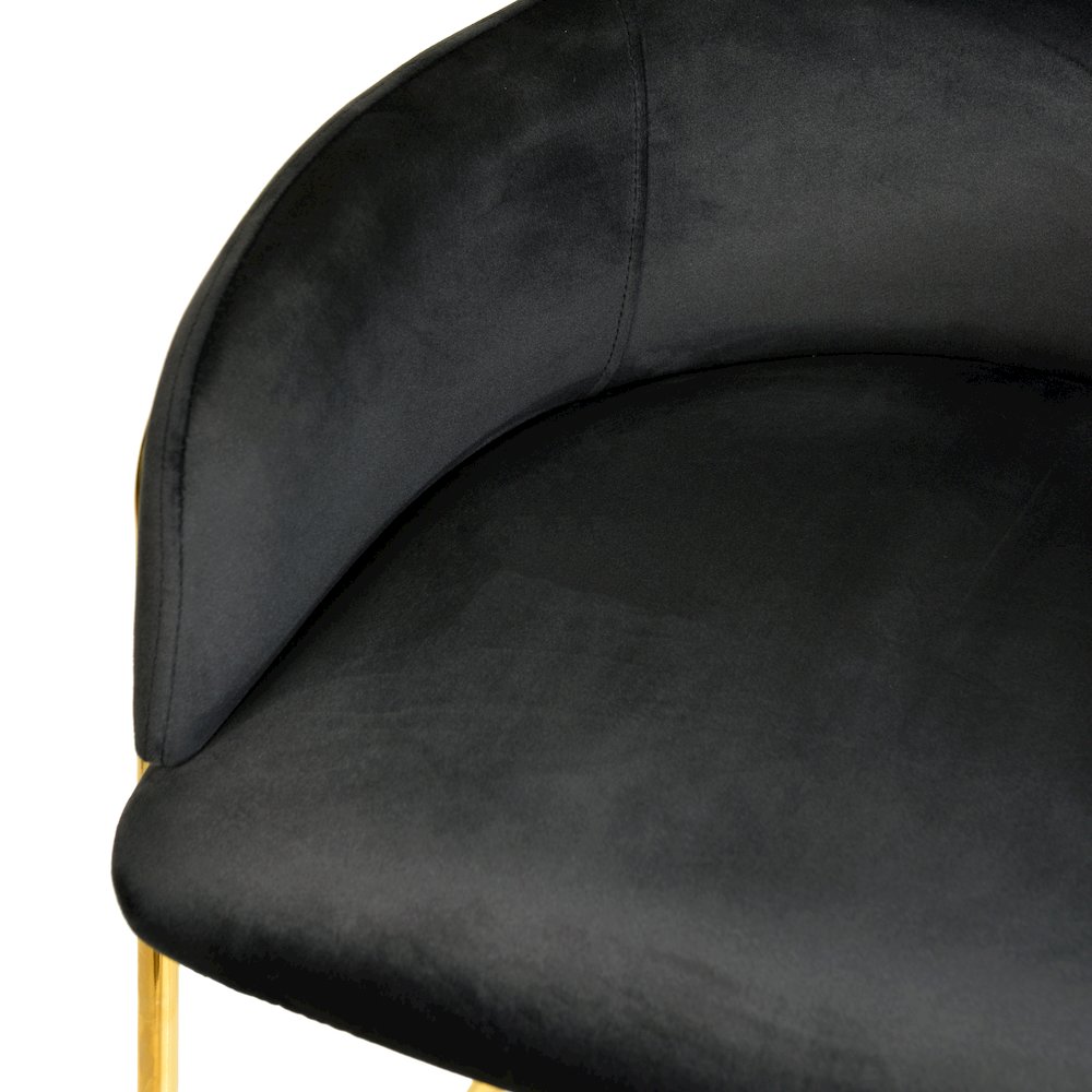 Axis Collection Modern Gold Bar height Chair in Black. Picture 16