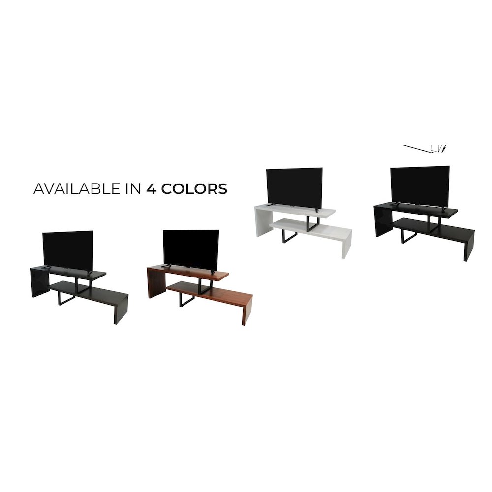 Orford Mid-Century Modern TV Stand in Phantom Grey. Picture 16