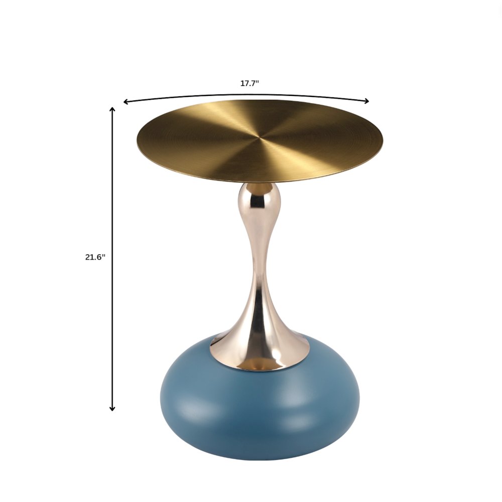 Savoy Collection Modern End Table In Blue. Picture 10