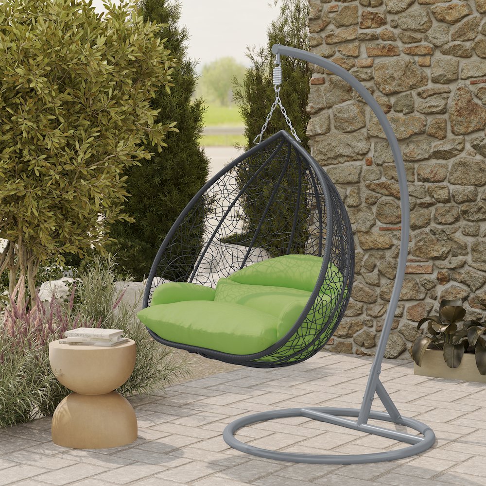 Recluse Collection Modern Outdoor Swing Chair. Picture 9
