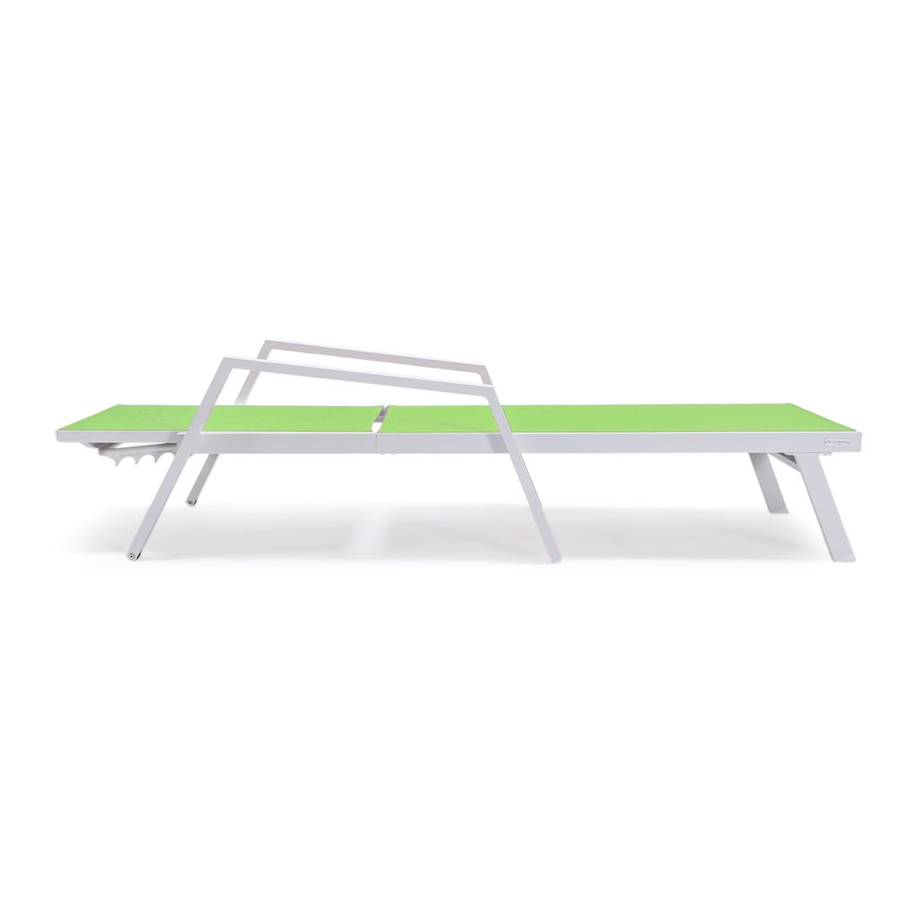 Marlin Patio Chaise Lounge Chair in Green. Picture 6
