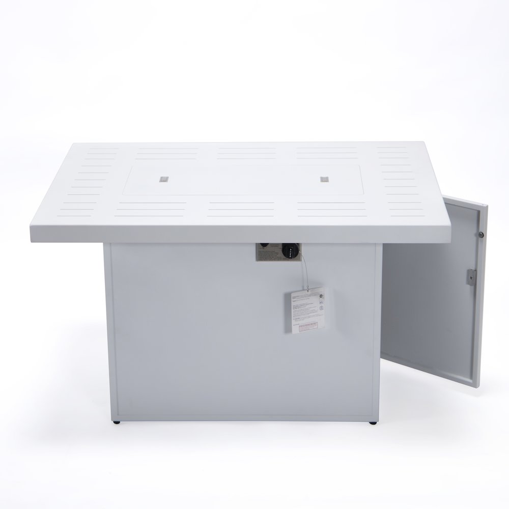 Chelsea Patio Modern Aluminum Propane Fire Pit Table. Picture 13